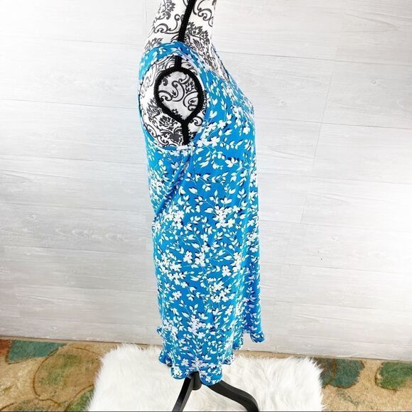 Draper James Blue Shadow Floral Ruffle Nightgown - Picture 6 of 10